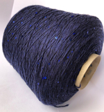 NEW Пряжа Кашемир ECO cashmere синий + пайетки