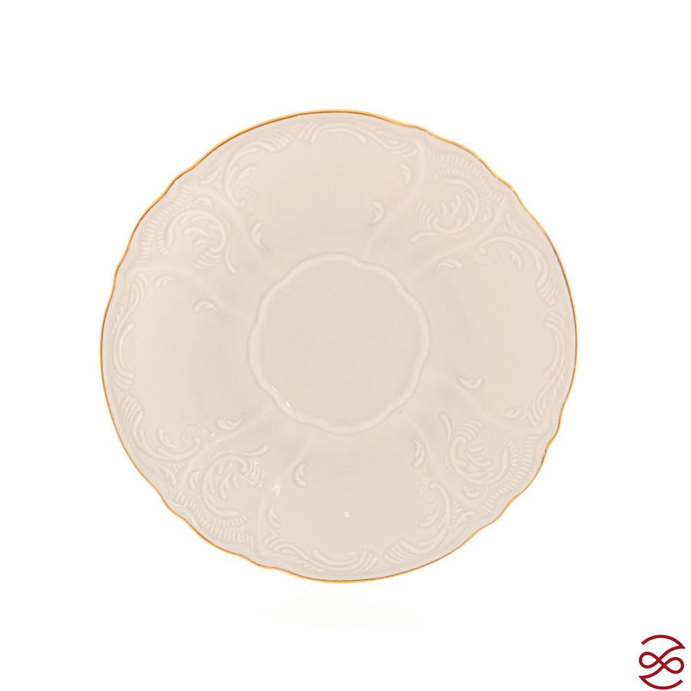Блюдце Bernadotte Белый узор 15 см (1 шт)