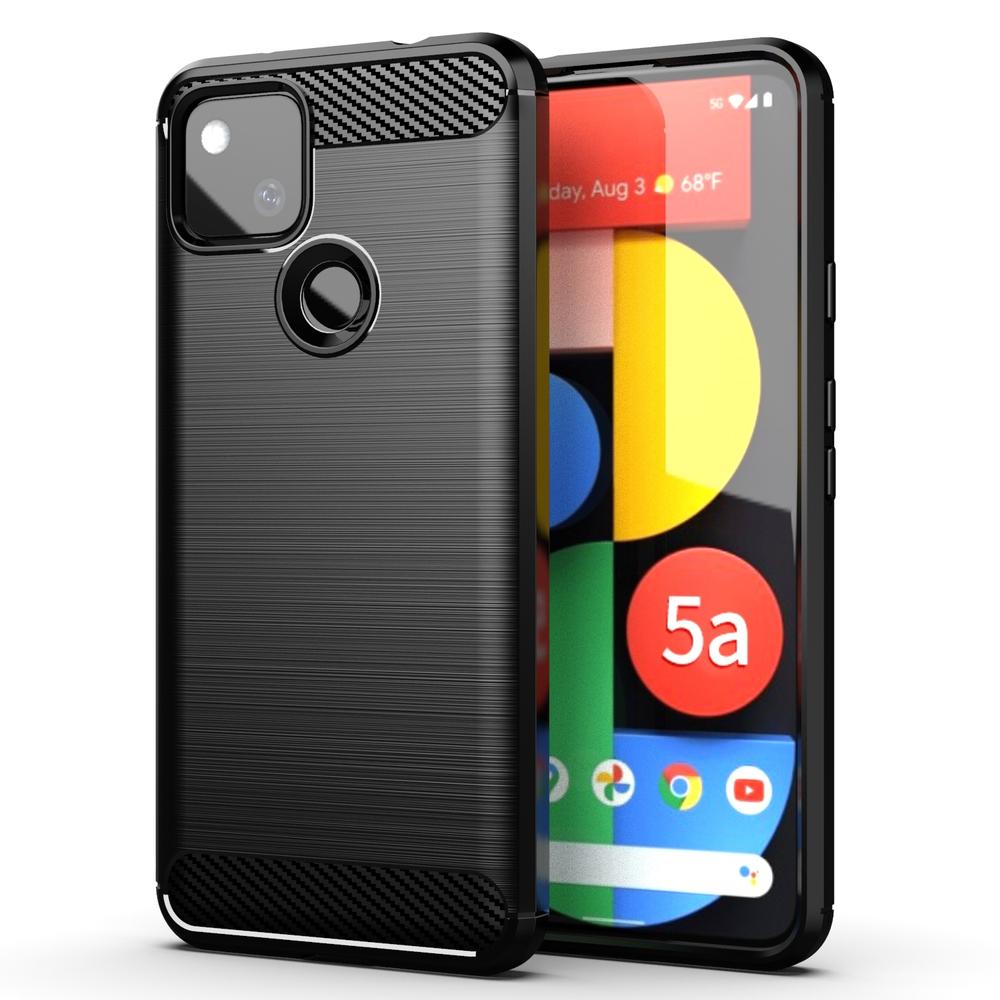 Черный чехол для смартфона Google Pixel 5a, серия Carbon от Caseport