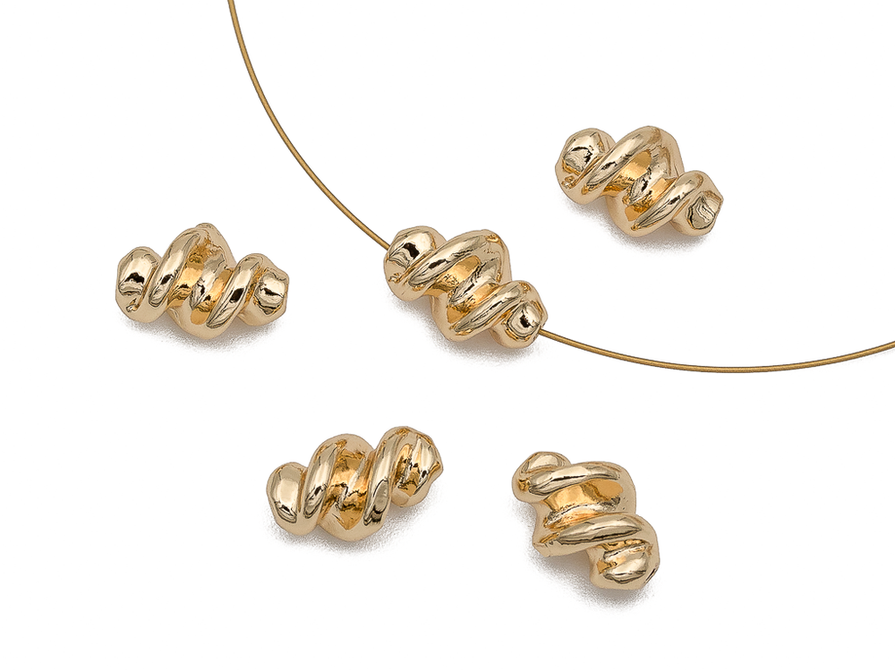 Бусина "Спираль" 11мм (1 штука)