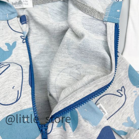 Комплект из футера "Captain whale" с футболкой