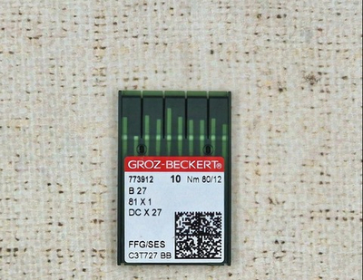 Игла промышленная оверлок трикотаж, 80/12 В27FFG, 10 игл