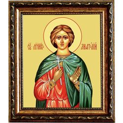 Анатолий Никейский Святой мученик. Икона на холсте.