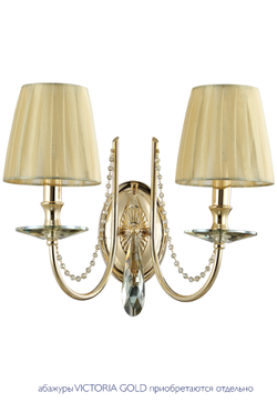 Бра Crystal Lux VICTORIA AP2 GOLD/AMBER