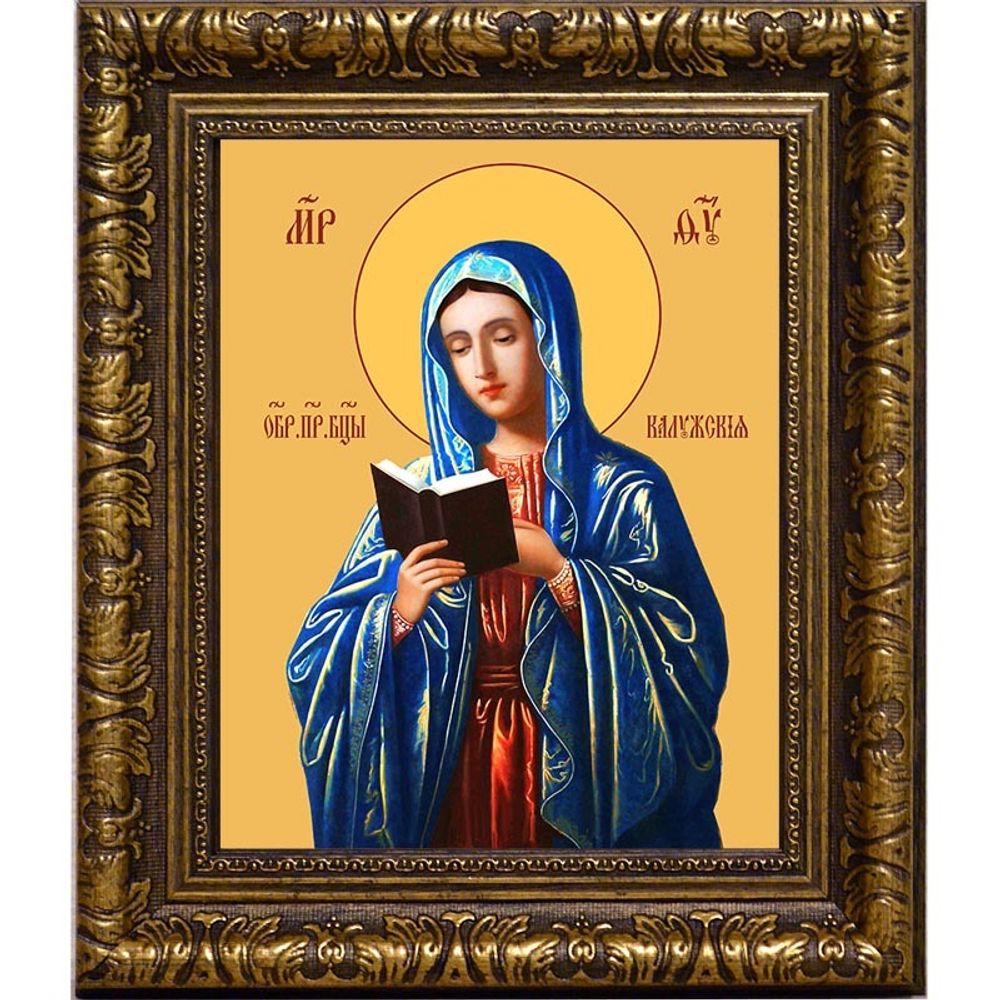 Калужская икона Божьей Матери на холсте.