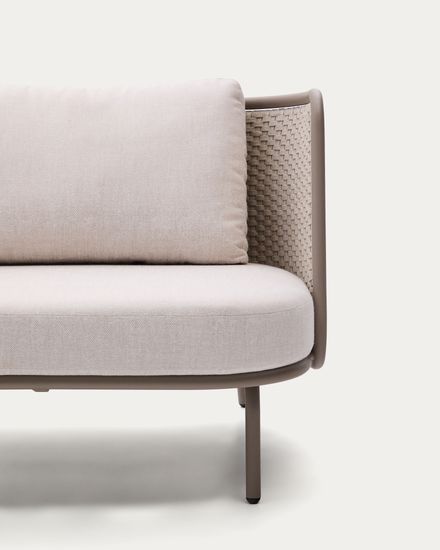 Уличный 3-местный диван Sedalis из алюминия и веревки серого цвета 210 см La Forma Испания 