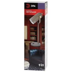 Настольный светильник ЭРА N-117-Е27-40W-GY серый | Настольные светильники под лампу