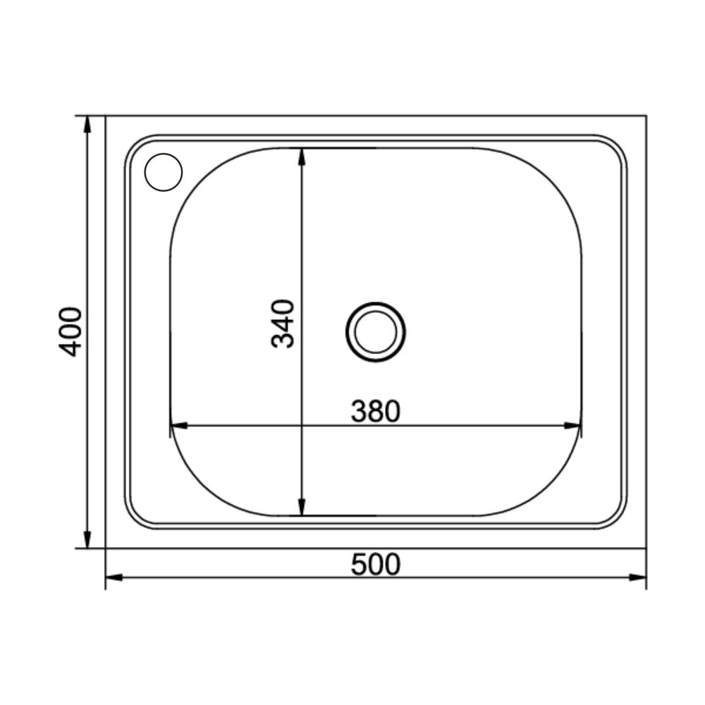 Мойка 50х40 (0,4) вып 1 1/2 MIXLINE 16см