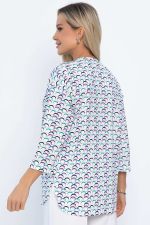 Блуза Статица (бело-сиреневая) Б13774-16М LT Collection