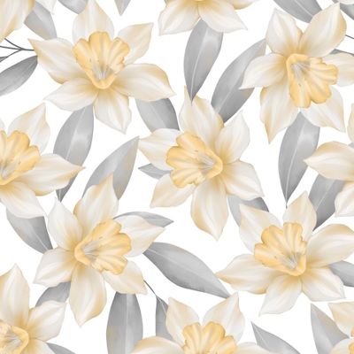 Цветочный узор. Нарциссы