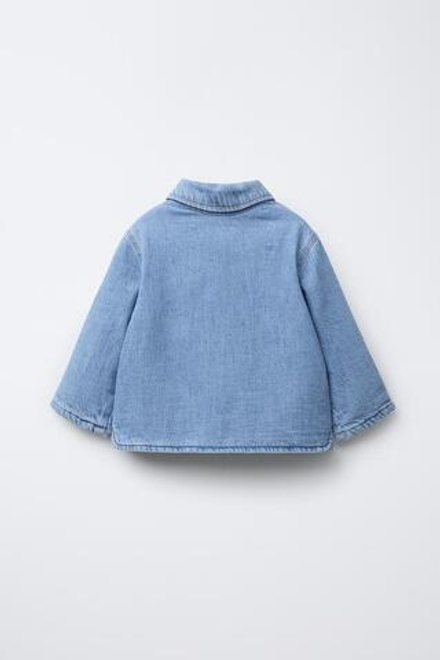 ZARA ДЖИНСОВАЯ КУРТКА, СИНИЙ
