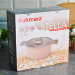 Кастрюля 4,2л Ristretto Stella, а/пр литая со стеклянной крышкой