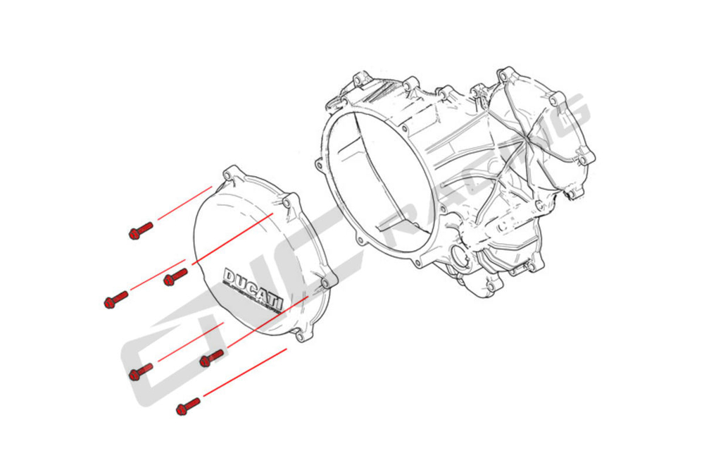 CNC Racing Болты крышки сцепления Ducati титановые комплект KV430