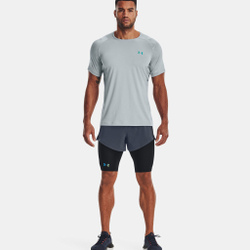 Мужское теннисное поло Under Armour Rush Emboss T-Shirt Men - Light Blue