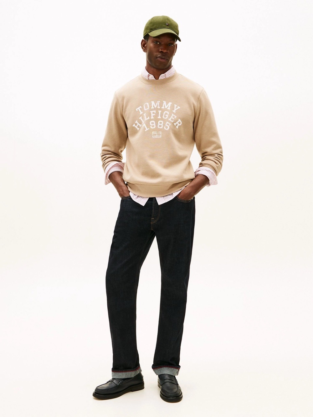 Свитшот Tommy Hilfiger Arch Logo Flex Fleece Coastal Taupe