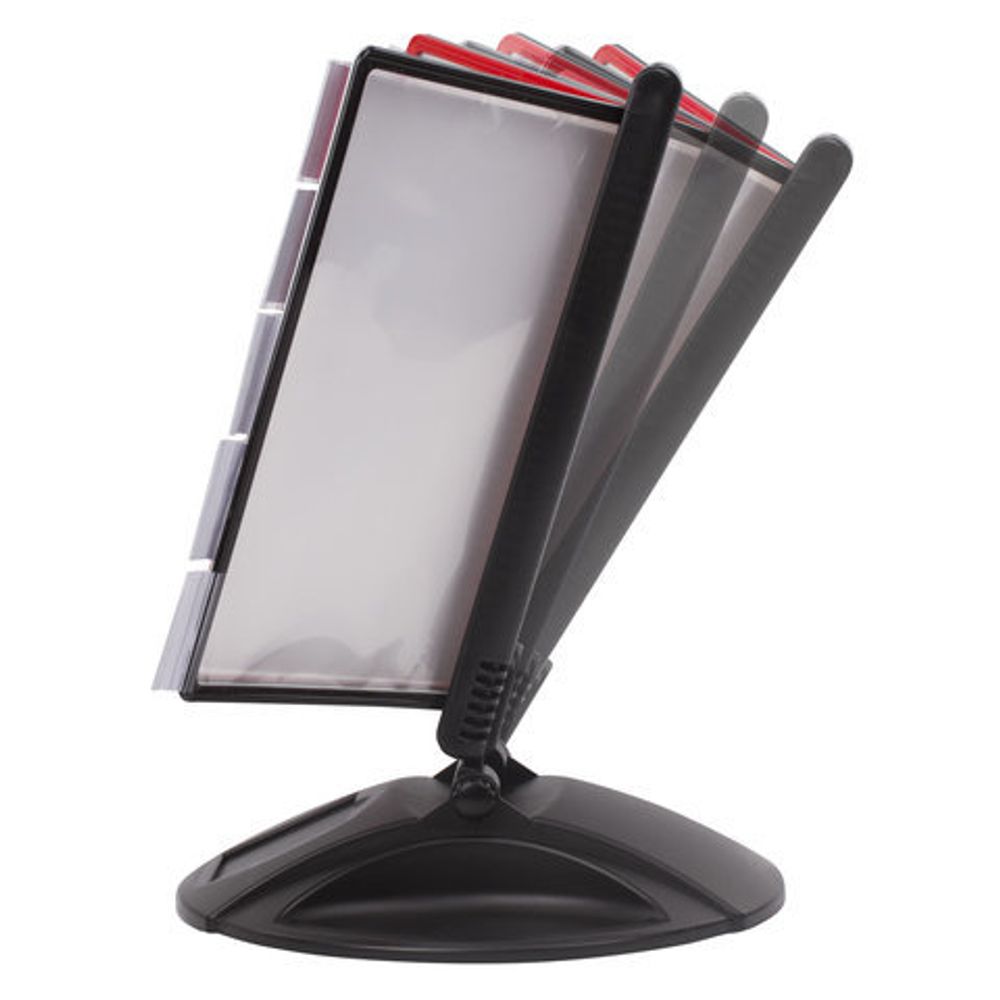 Демосистема настольная на 10 панелей, с 10 цветными панелями А4, черная, BRAUBERG "SOLID", 236714