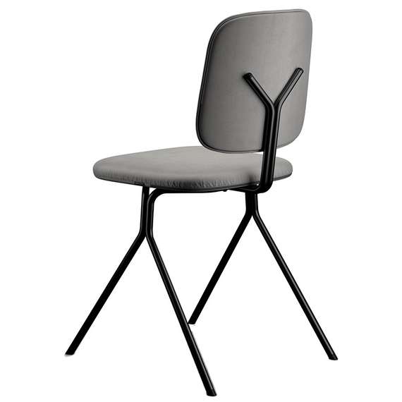 Стул Ror Y, серо-голубой/розовый велюр