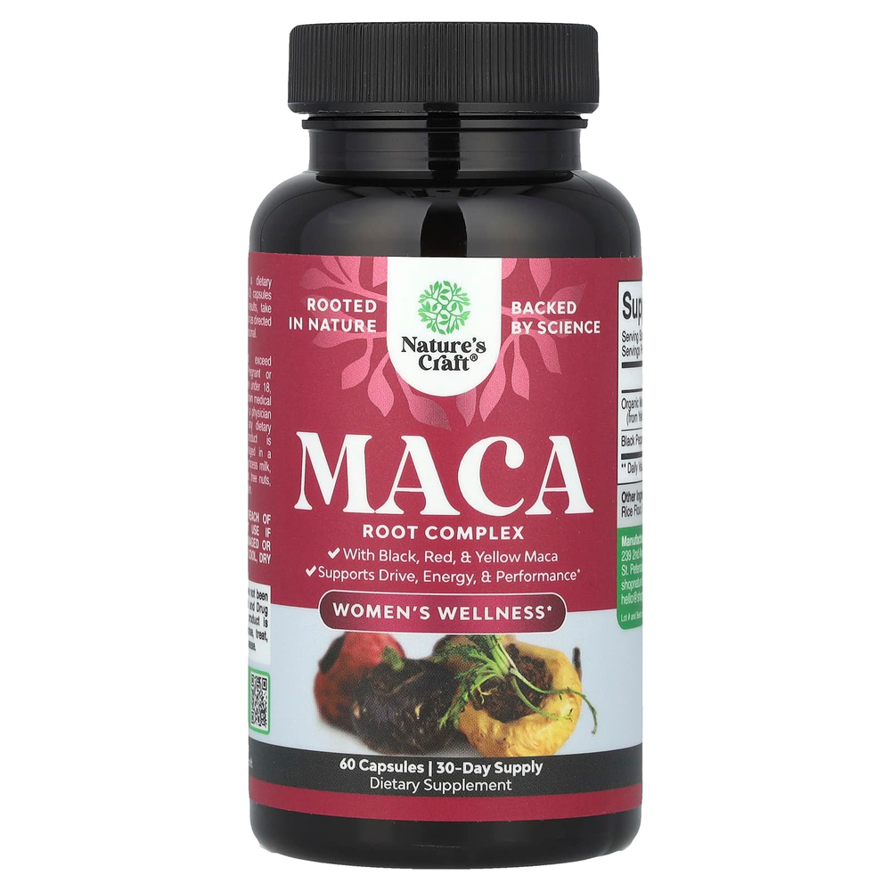 Nature's Craft, Women's Wellness, комплекс из корня маки, 60 капсул