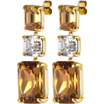 Серьги Dyrberg Kern ESMARA SG GOLDEN / CRYSTAL 460013