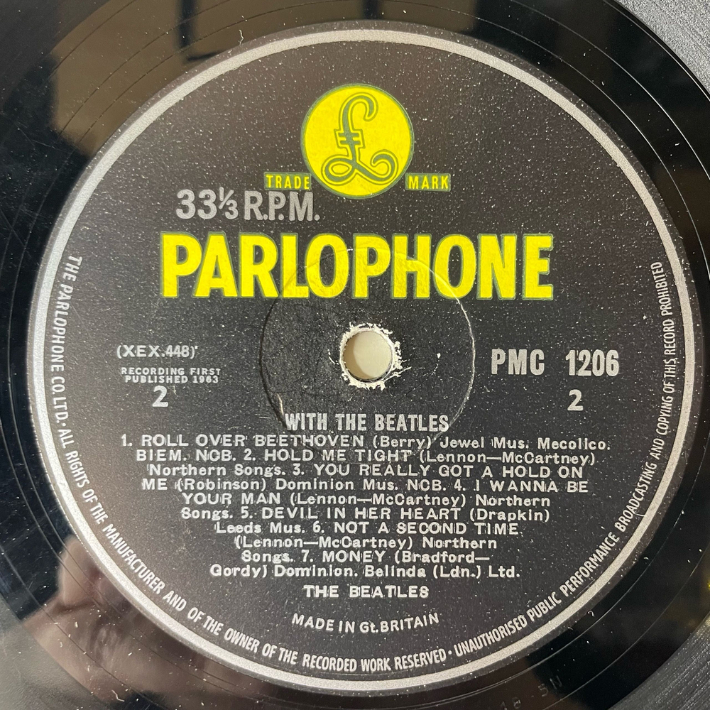 Винтажная виниловая пластинка LP The Beatles With The Beatles (Англия 1963) Mono