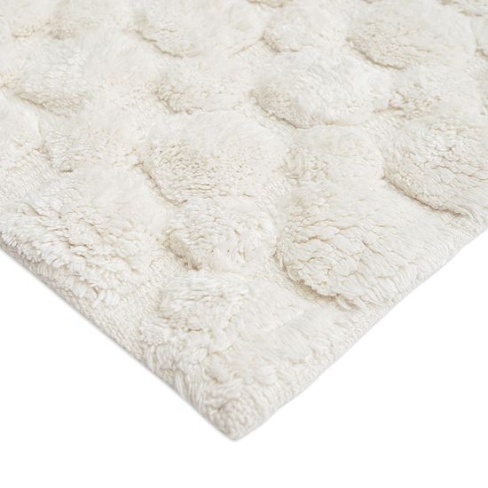 Коврик для ванной bubbles белого цвета из коллекции essential, 50х80 см