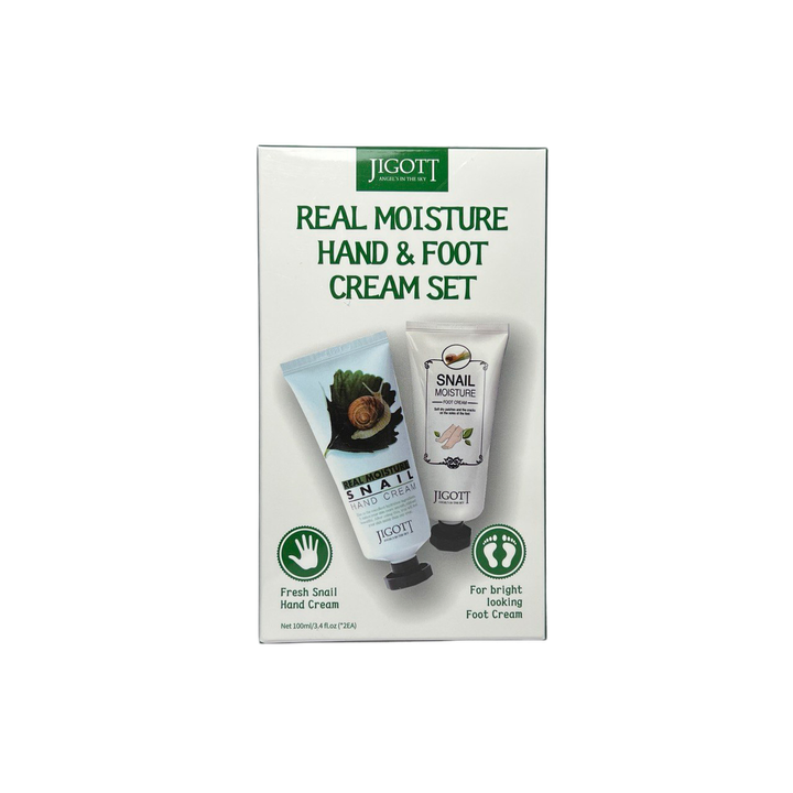 Набор кремов для рук и ног Jigott Real Moisture Hand & Foot Cream Set