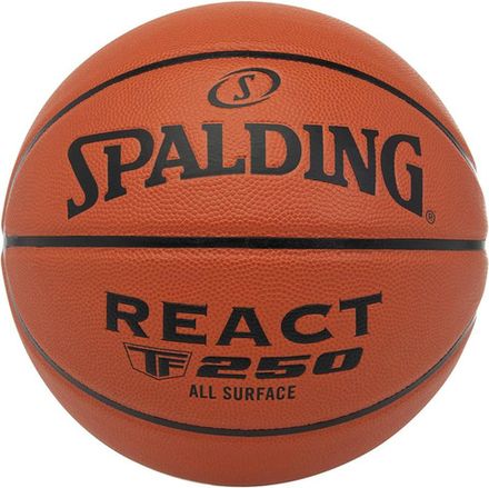 Мяч баск. SPALDING TF-250 React 76802z, р.6, композит. кожа (ПУ), коричн-черн.