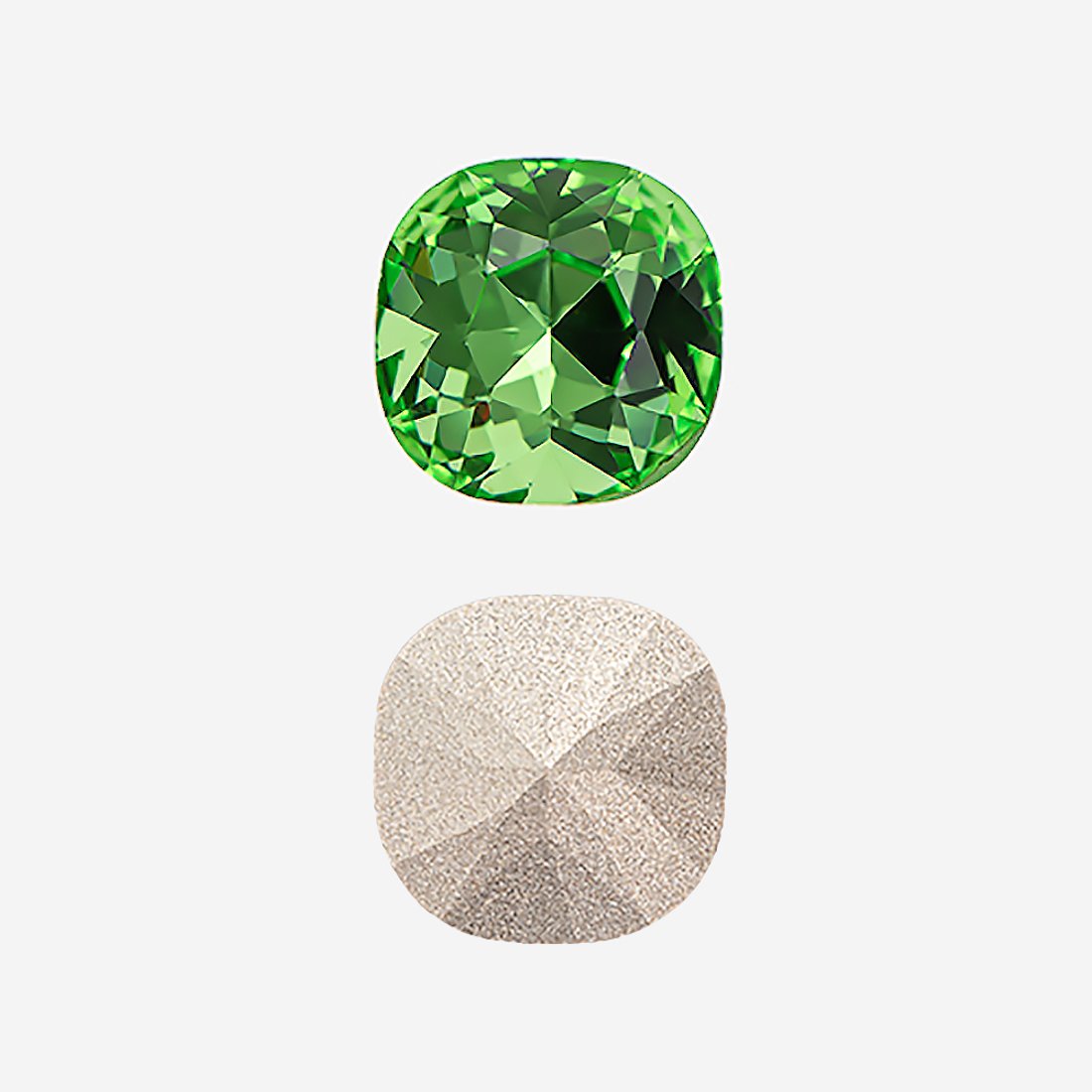 Кристалл Кушон (Сushion), оттенок "Перидот"/"Peridot", 10мм