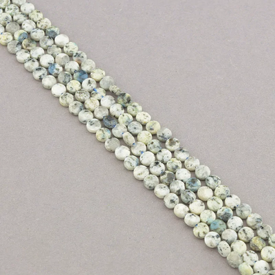 Нитка Лунный камень 39 см. (Без замка) - Серая