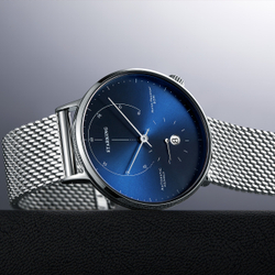 STARKING Junlang Collection Automatic Mechanical Movement Stainless Steel Watchband Watch Unisex White Dial