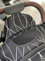 Коляска прогулочная Babalo 2023 Серебряная полоска белая рама