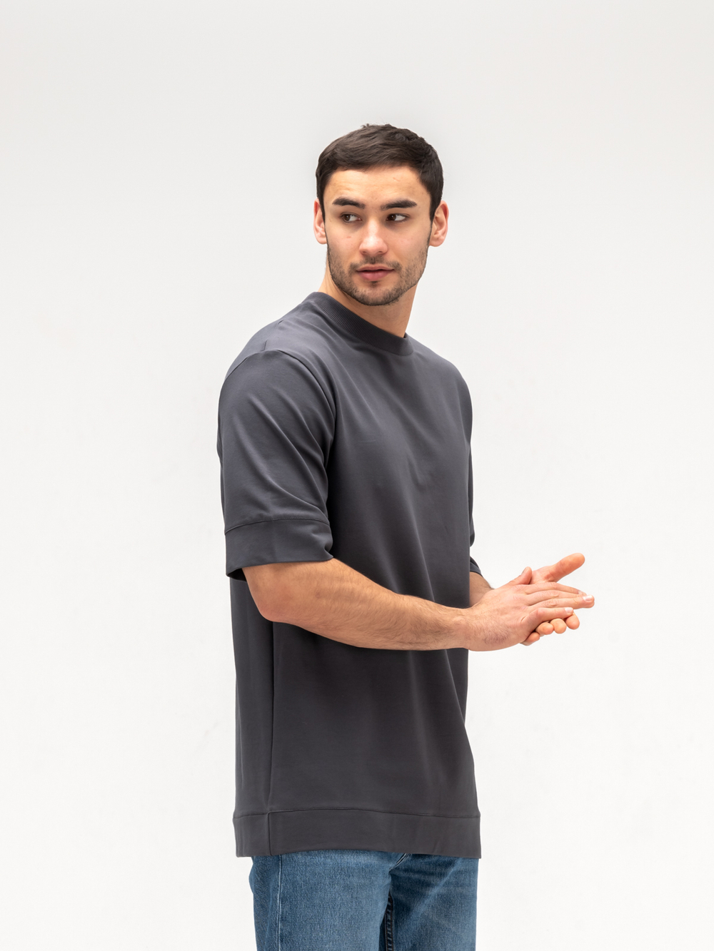 Футболка мужская плотная. Графит