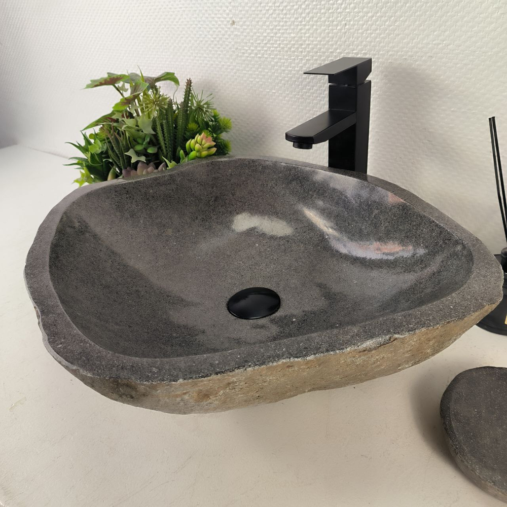 Раковина из речного камня RS-65099 54*47*15 0857