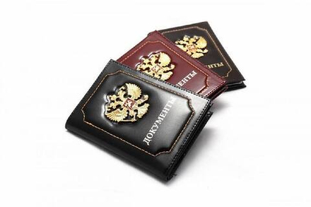 Обложка кожаная Документы и Паспорт