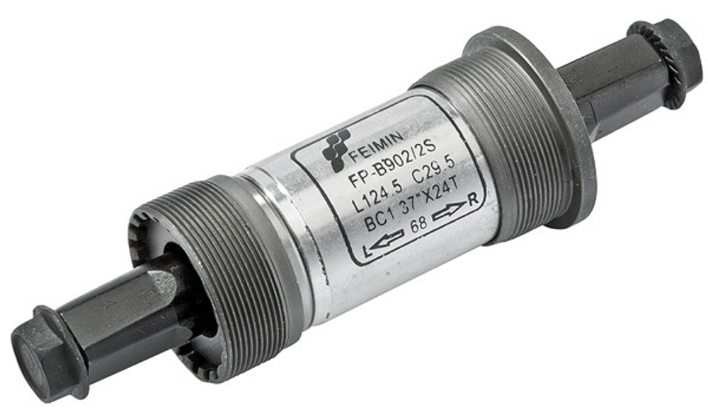 Картридж каретки 68х124.5мм FP-B902W-2S FEIMIN 1.37"х24tpi, ось под квадрат, стальной/алюминиевый