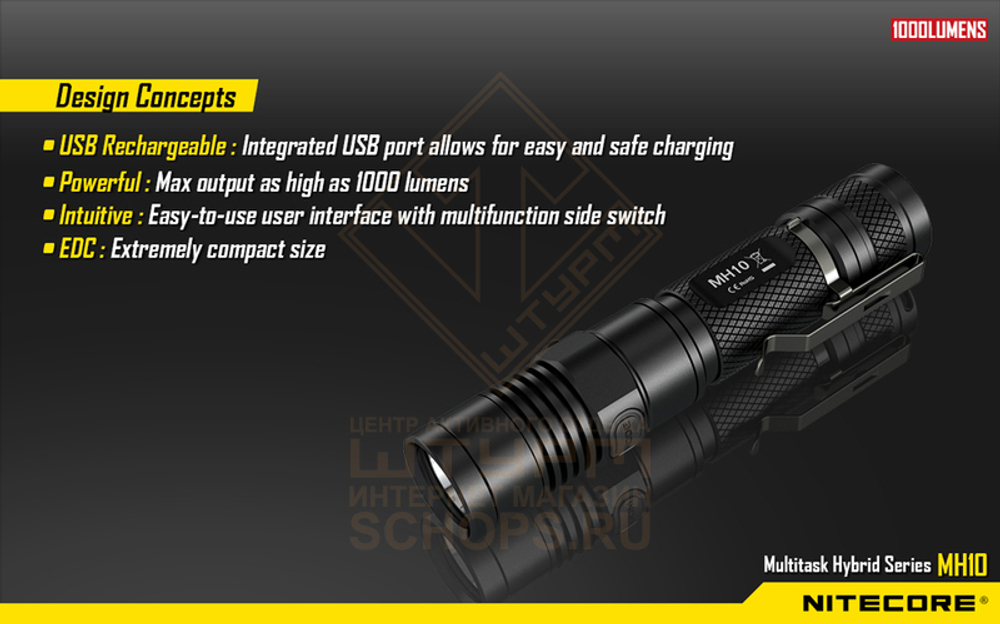 Фонарь Nitecore MH10