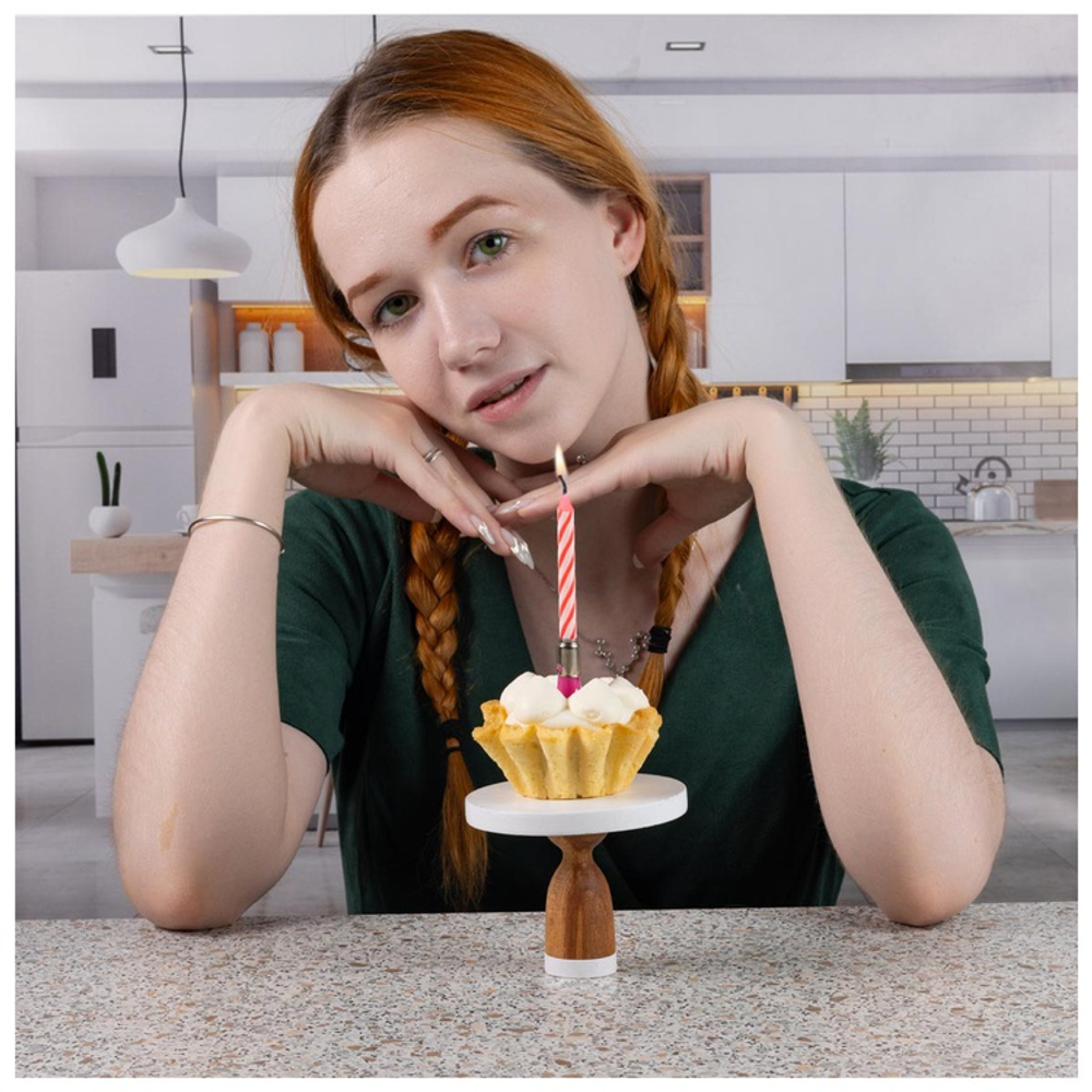 Свеча музыкальная розовая