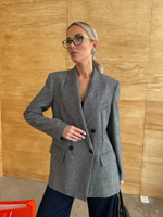 Пиджак классический двубортный с шерстью