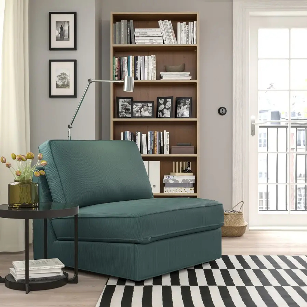 1-местный диван-кровать - IKEA KIVIK, 86x97x90см, синий, КИВИК ИКЕА
