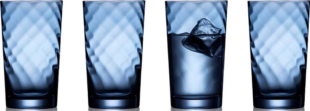 Набор 4 стакана LyngbyGlas, do drinkow i napojow Vienna, 4 шт., стекло, синий