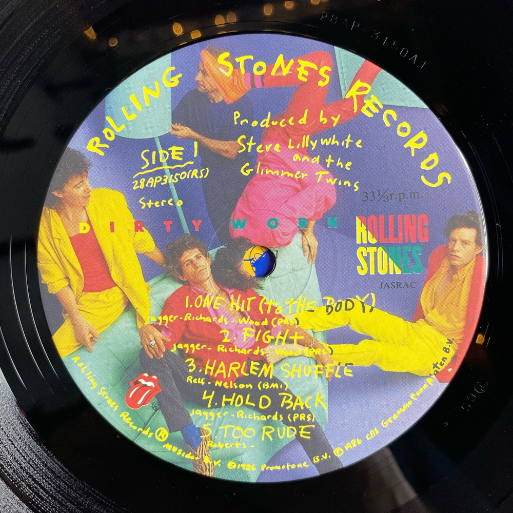 Винтажная виниловая пластинка LP Rolling Stones Dirty Work (Japan 1986) Harlem Shuffle