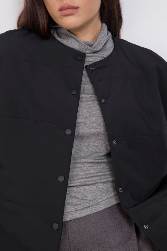 Куртка стеганая короткая, черный