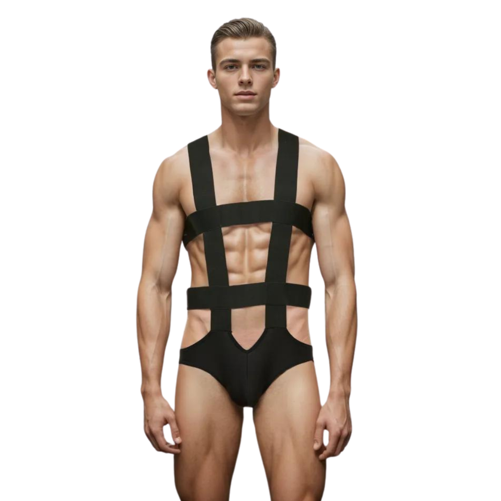 Мужское боди черное LaBlinque LB15755