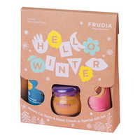 Подарочный набор Зимний #1 (манго и персик) Frudia [Hello Winter] Honey Lip Balm & Hand Cream Gift Set