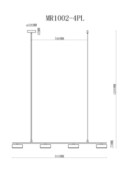 Подвесной светильник светодиодный MyFar Milla MR1002-4PL