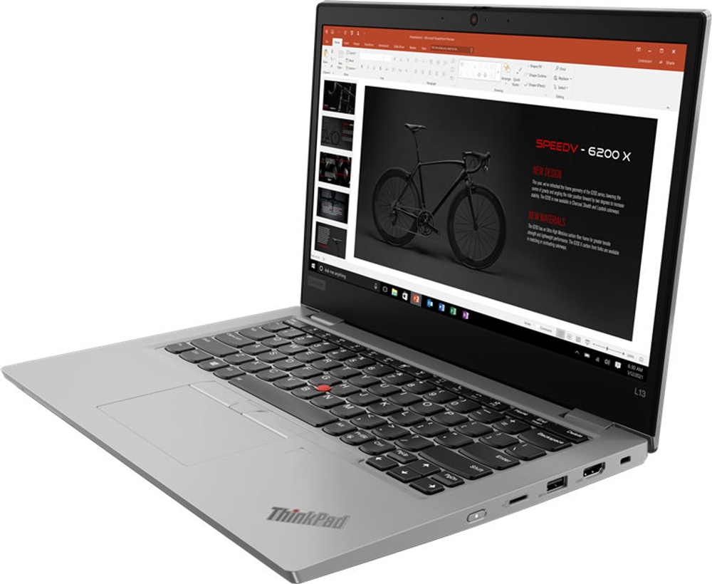 Ноутбук Lenovo ThinkPad L13 Gen 2 21AB0010RT AMD Ryzen 5 Pro 5650U, 2.3 GHz - 4.2 GHz, 8192 Mb, 13.3" Full HD 1920x1080, 256 Gb SSD, DVD нет, AMD Radeon Graphics, Windows 10 Professional, серебристый