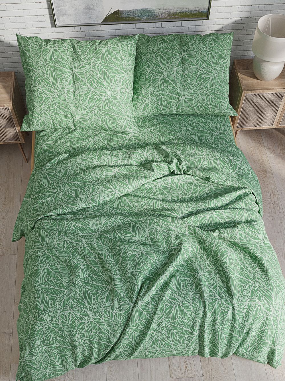 Наволочка комплект 2шт перкаль Сказка "Джунгли" 50x70 см на молнии