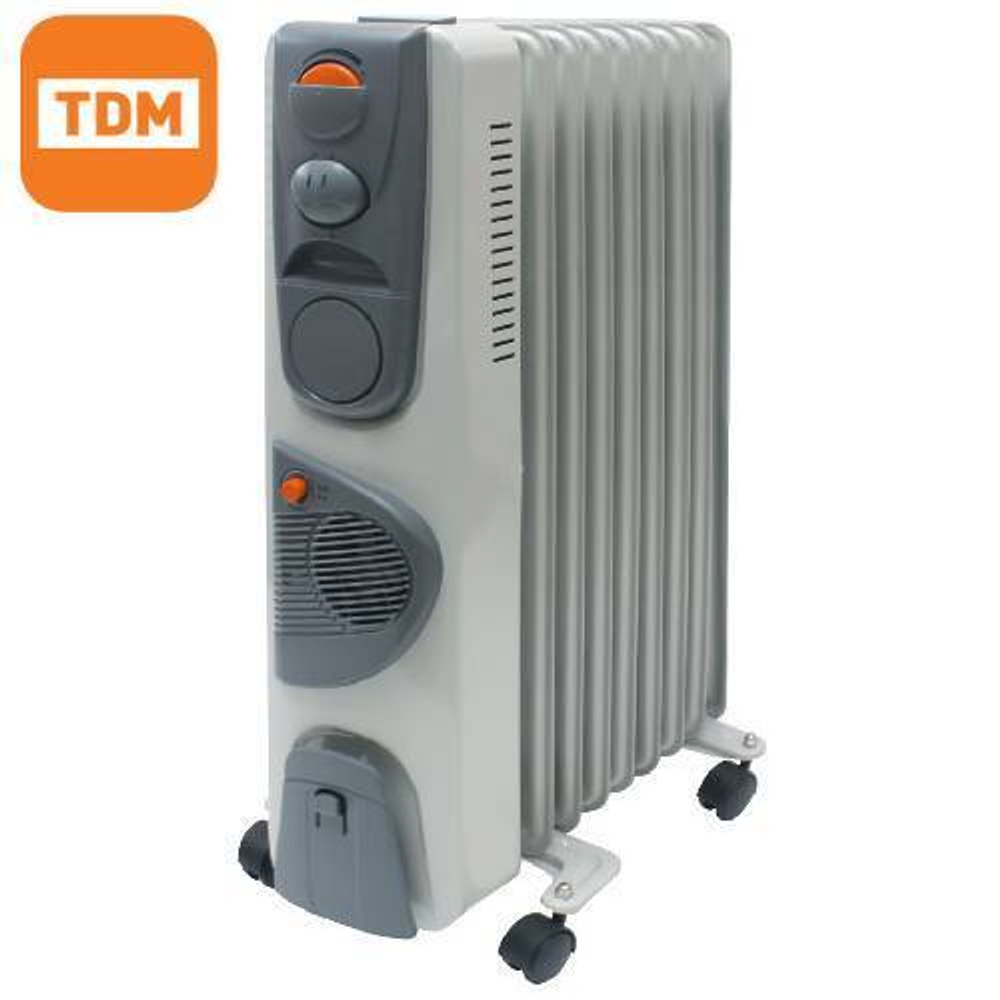 Масляный обогреватель с вентилятором 9 секций 2кВт TDM SQ2501-0912