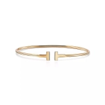 Браслет из жёлтого золота 18k 💙Tiffany, T narrow wire bracelete✨Exclusive✨Единственный в наличии