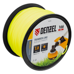 Леска для триммера звезда, 3,0мм х 166м, на DIN катушке FLEX CORD Denzel